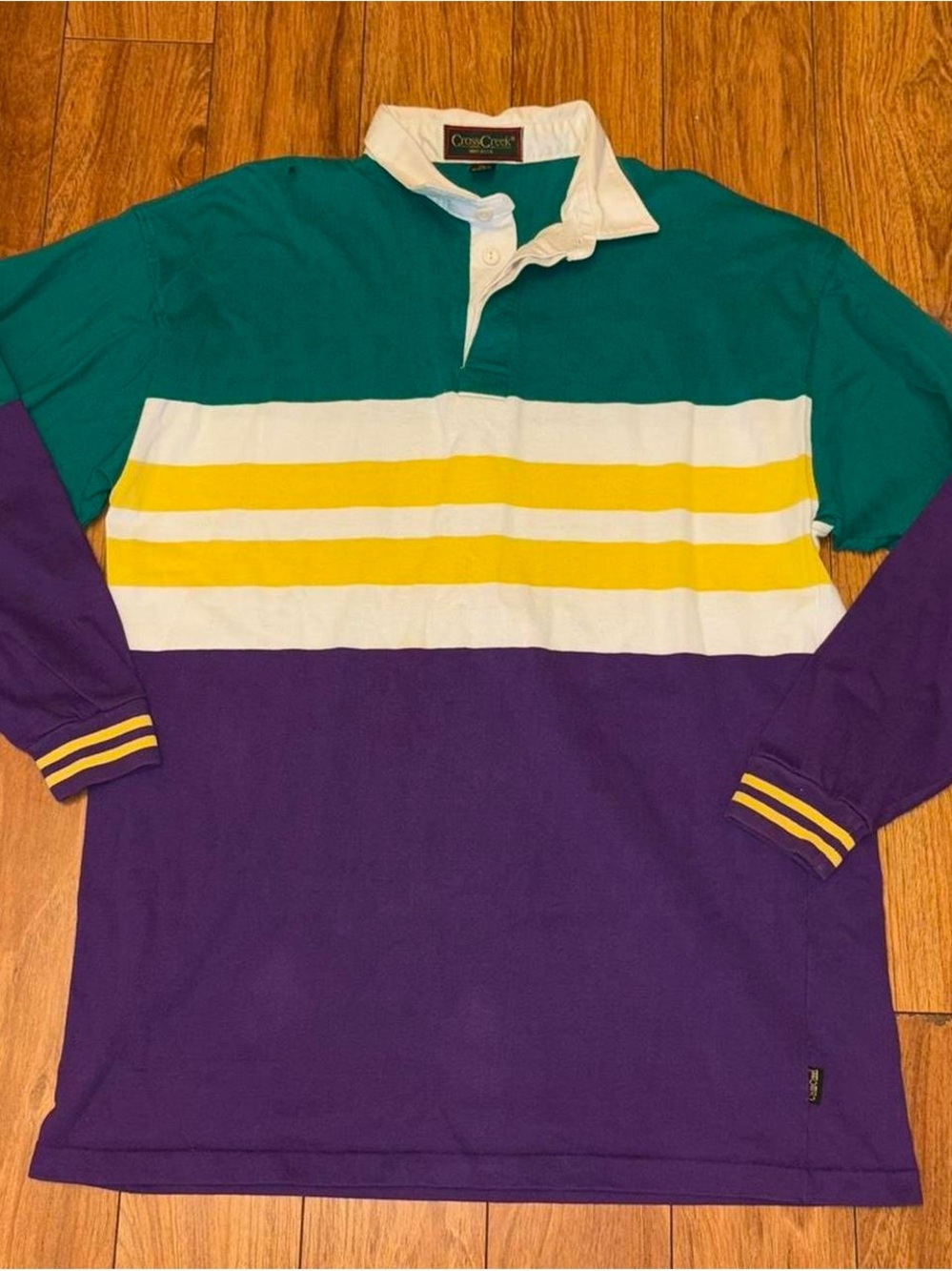 Vintage cotton striped polo Size XL